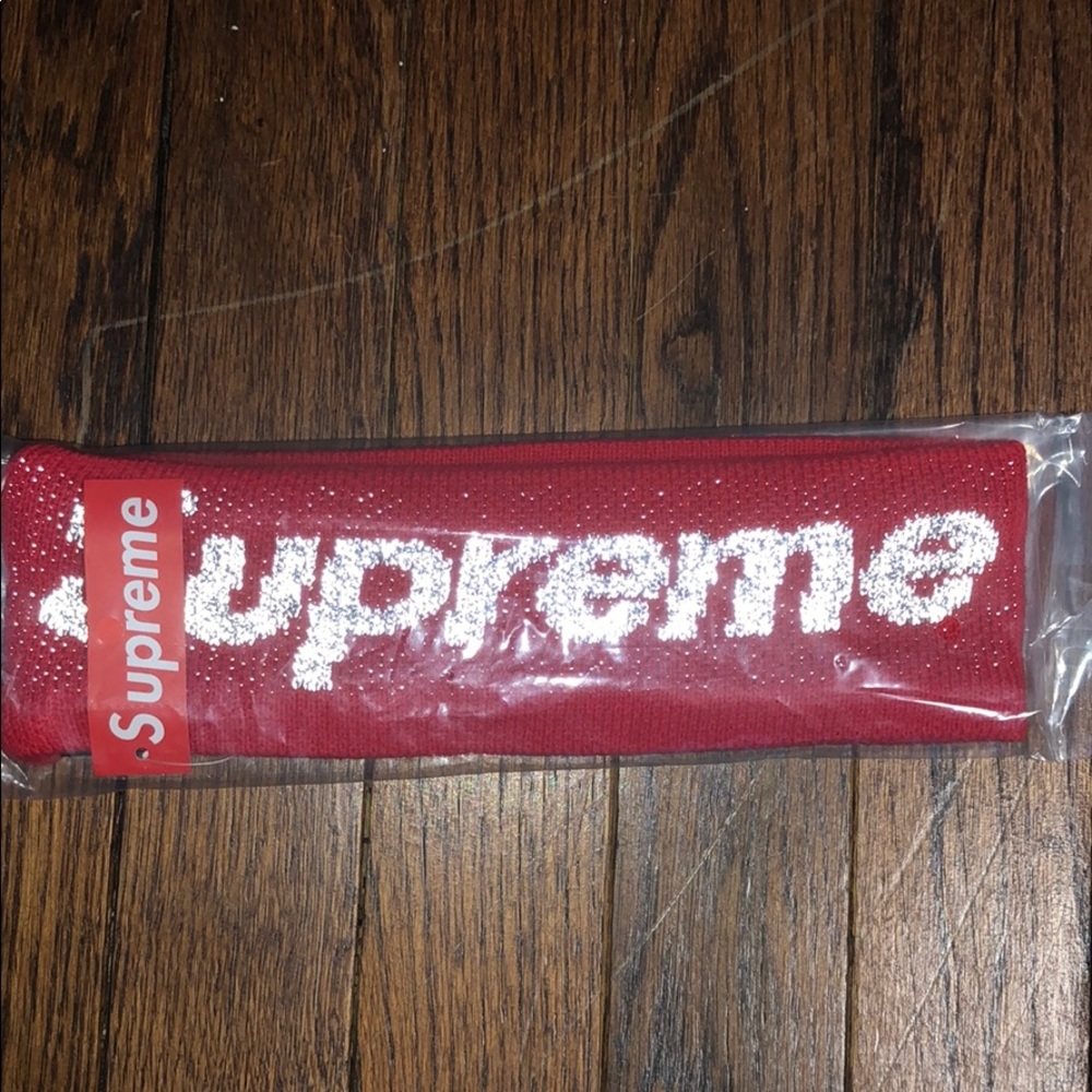 Reflective red supreme headband